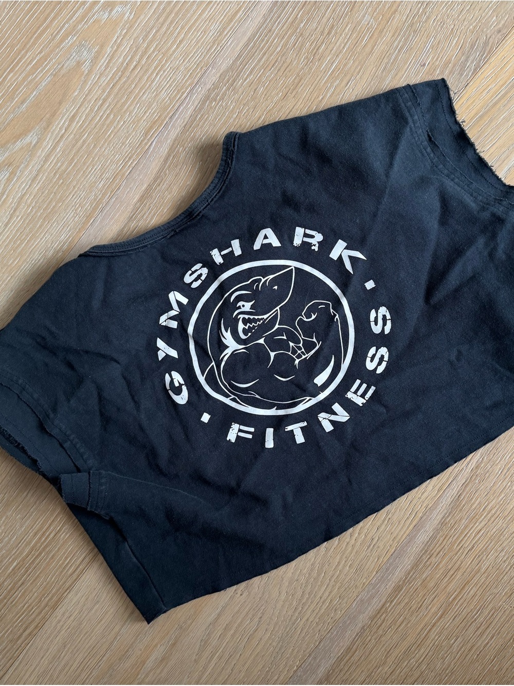 Gymshark Black Cropped Muscle Logo Tank